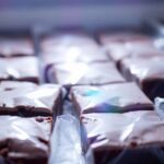 brownies armazenados congelados