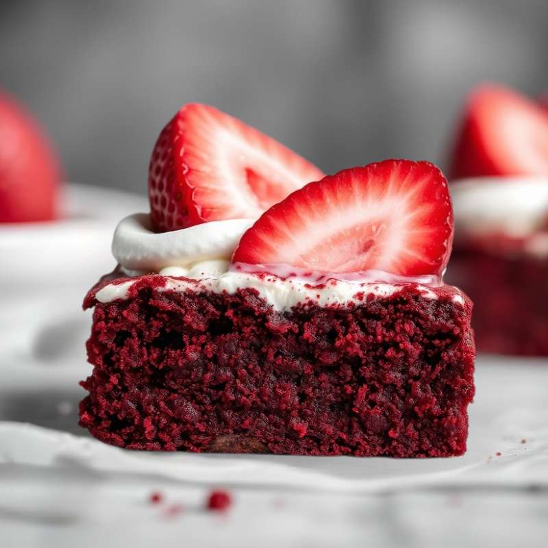 foto de brownie red velvet
