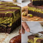 A combinação do pistache com o chocolate amargo traz um sabor luxuoso típico das sobremesas de Dubai.