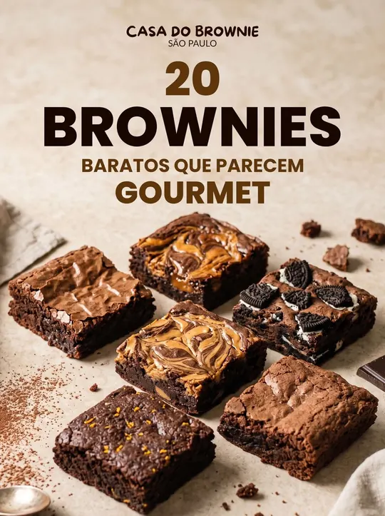 Capa do livro 20 Brownies Baratos que Parecem Gourmet