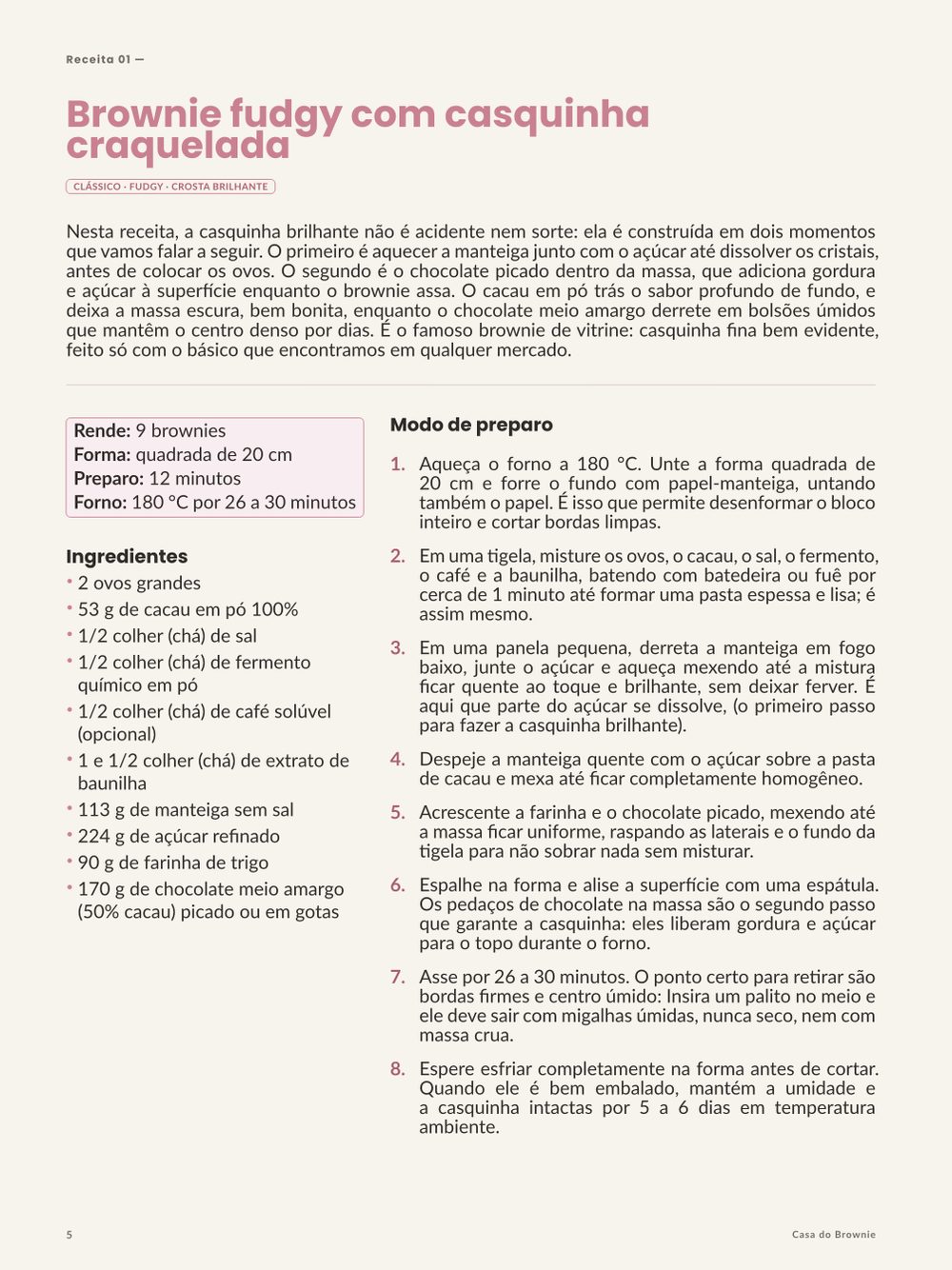 Página aberta com uma receita ilustrada